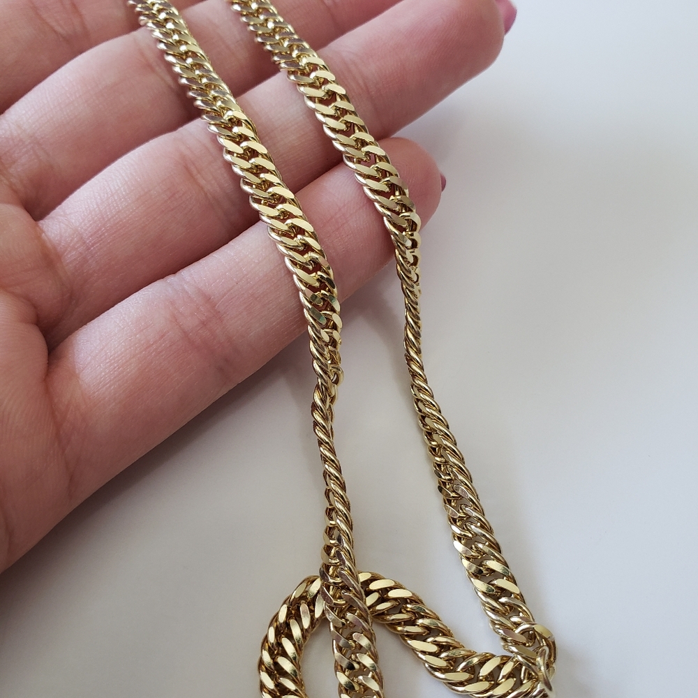 Gold tone 925 sterling silver Chain Necklace - Picture 7 of 11